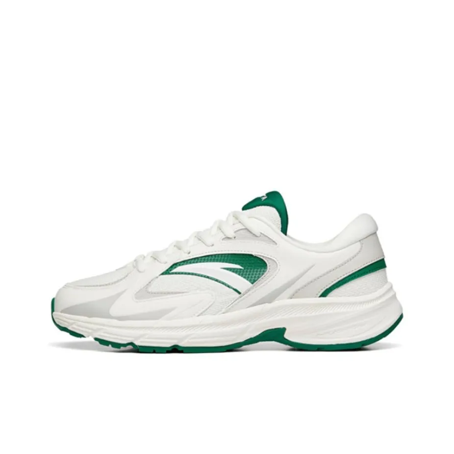 Anta AT952 Breathable Low-Top Sports Casual Shoes Men's White Green Gray