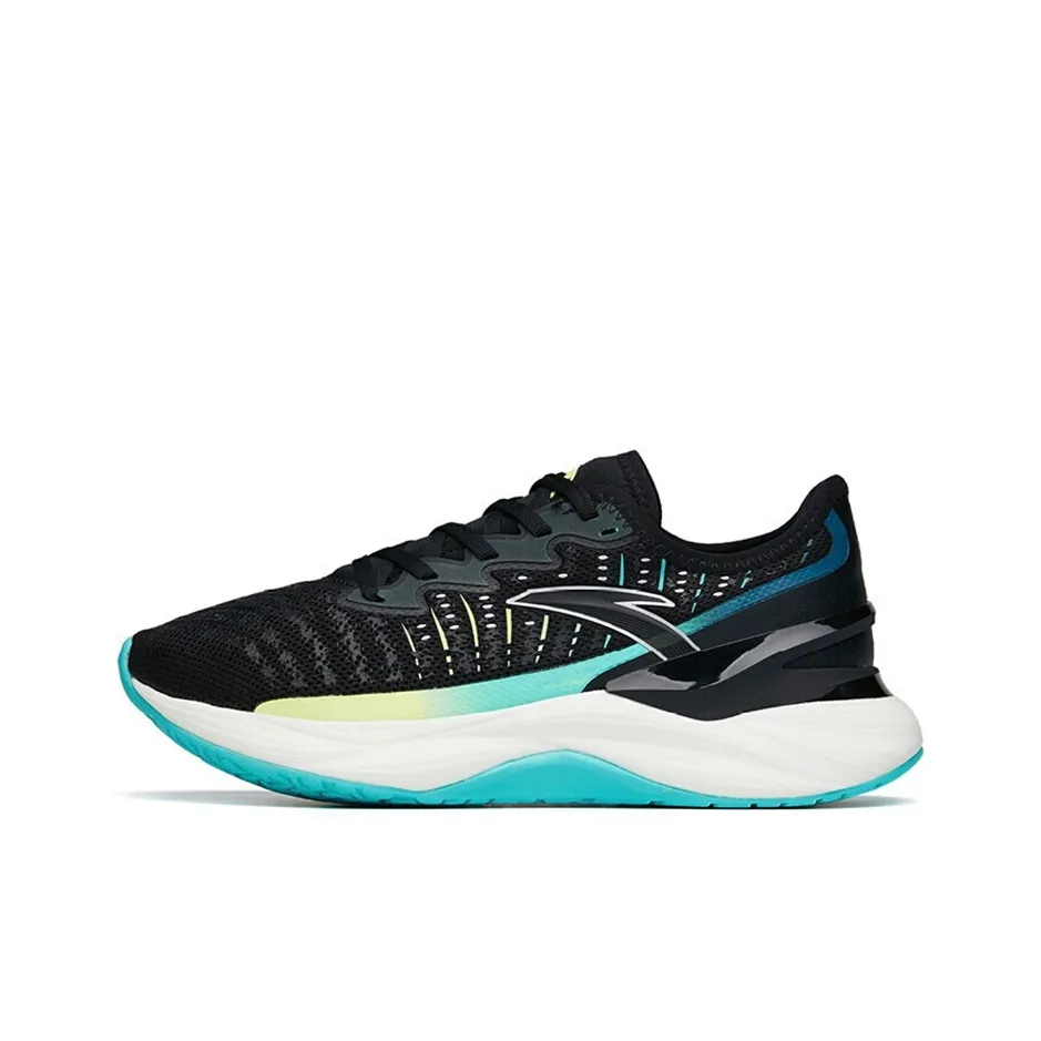 ANTA Tron 2.0 Running Shoes Men's Low Top Black/Fluorescent Aqua Green