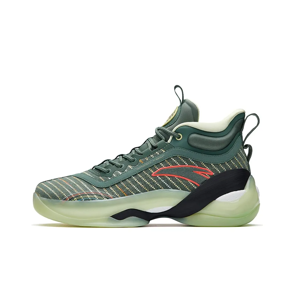 Anta KT7 KT 7 Cushioning, Slip Resistant, Abrasion Resistant, Coverage, Support High Top Basketball Shoes Men's Green