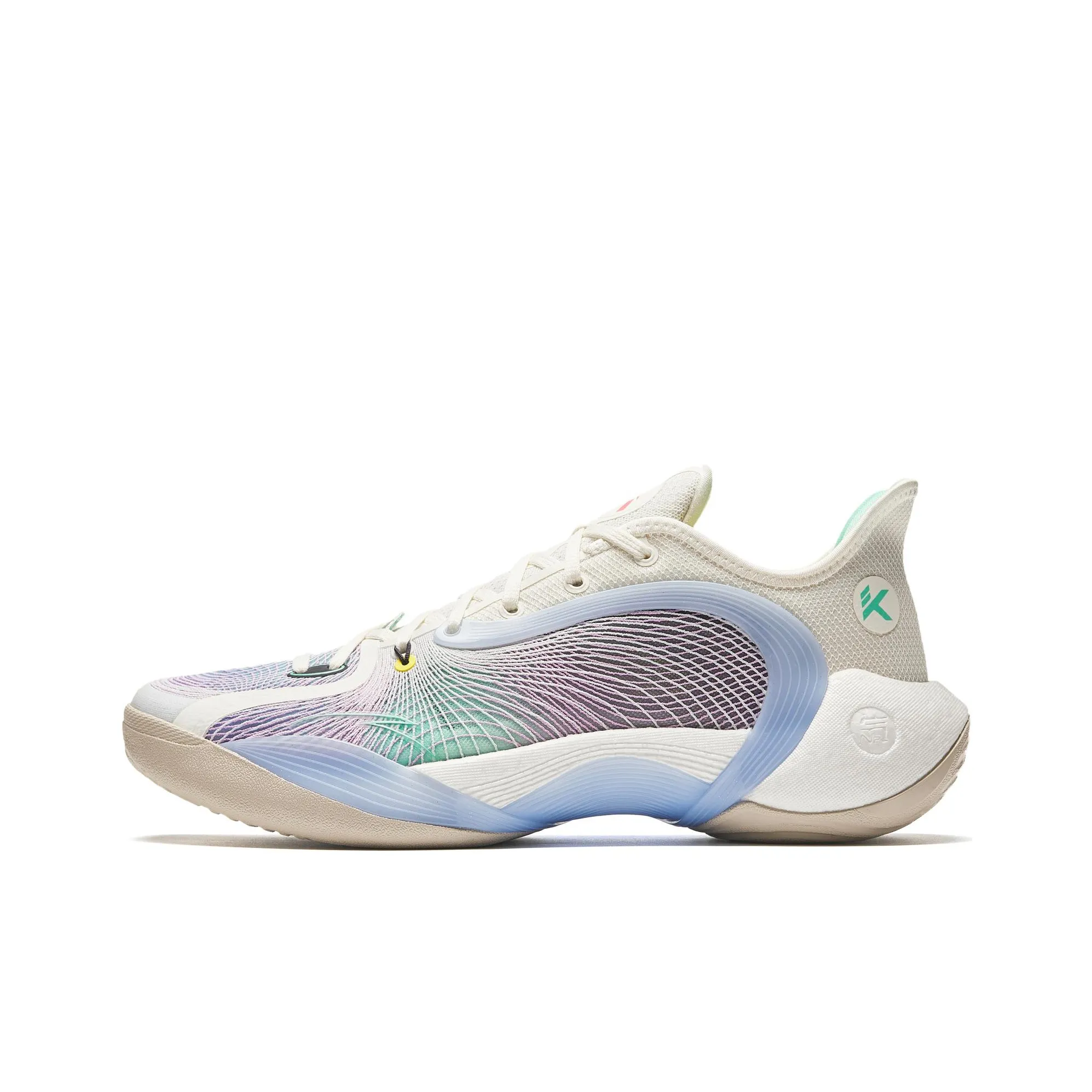 Anta 3 Point Rain 2 Cushioned Slip Resistant Low Top Basketball Shoes Men's White Gray Blue