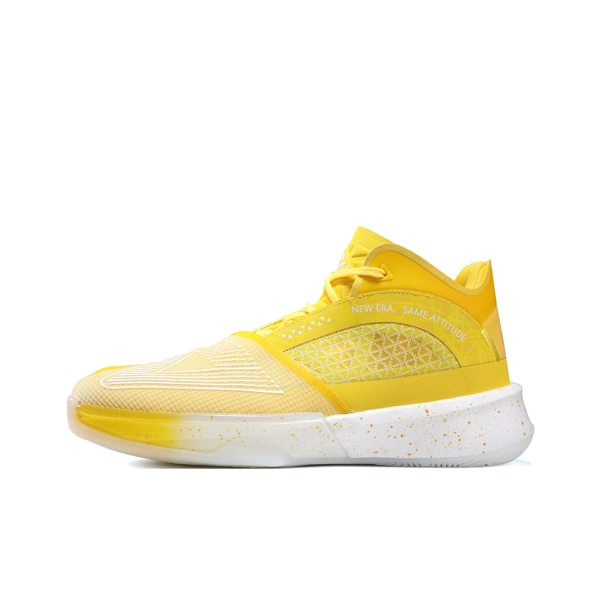 PEAK Surfing The Big Triangle 1.0 Basketball Shoes Men's Mid Top Mustard Yellow