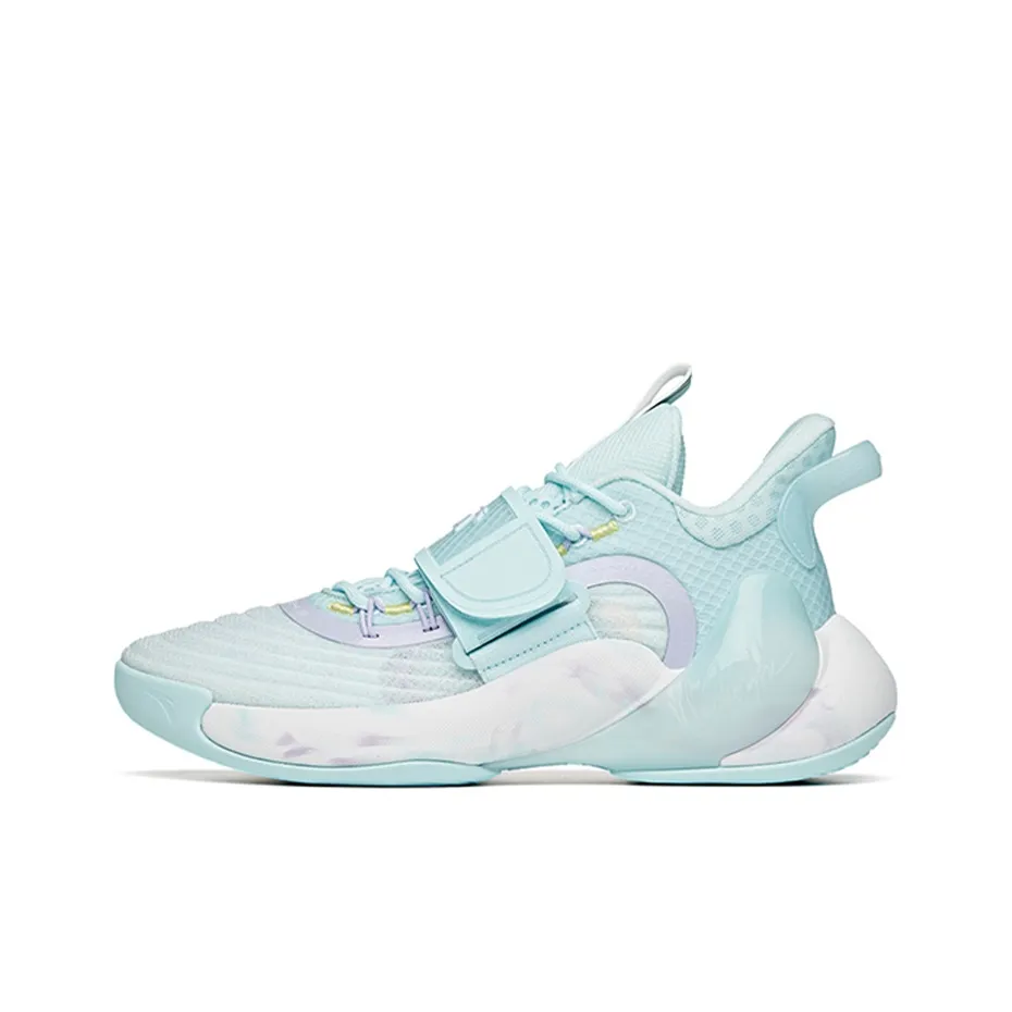 ANTA Water Flower 3 Basketball Shoes Men High Top Glacier Blue/White/Purple