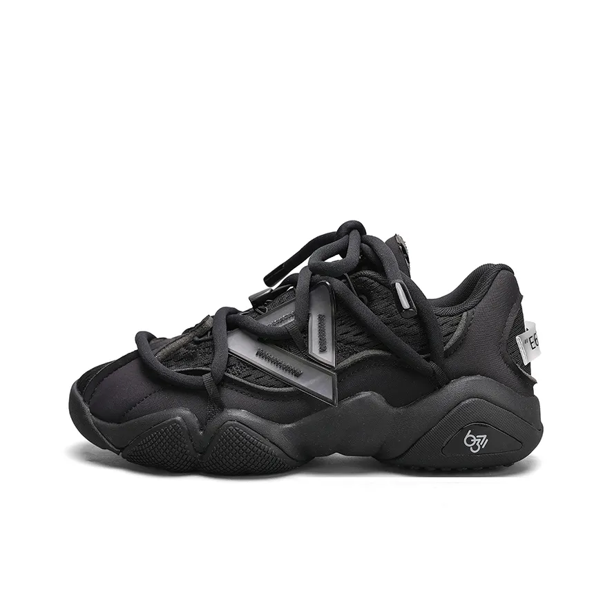 PEAK State Pole 6371 Slip Resistant Cushioning Wear Resistant Low Top Casual Shoes Men's All Black