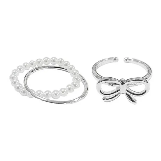 CARAT'S DIARY Shell Pearl Rings Women's