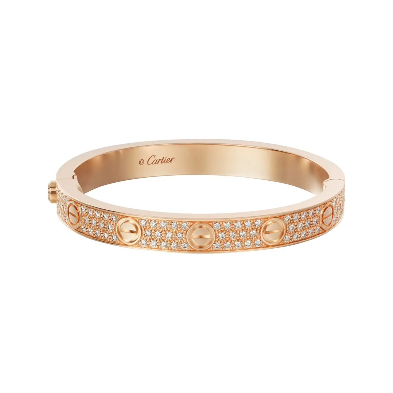 CARTIER LOVE Series 18K Rose Gold Bangles Unisex