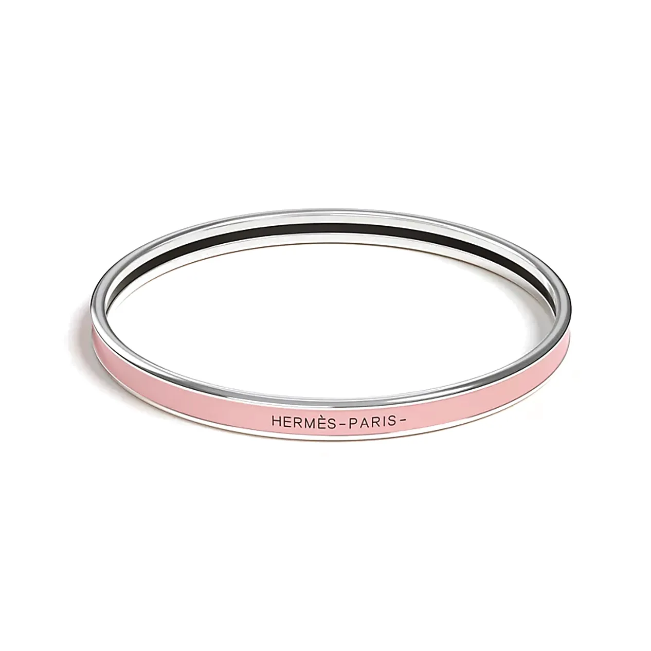 HERMES Enamel Bangles Women's Pink