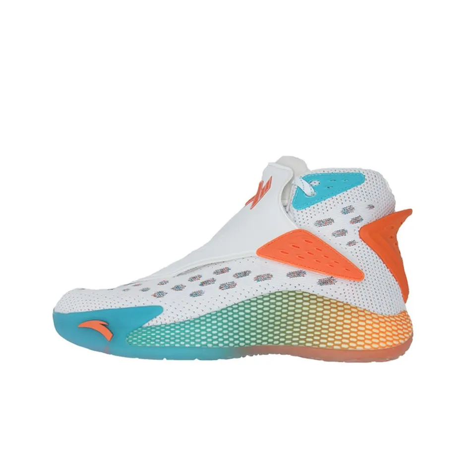 Anta KT5 Klay Thompson Abrasion Resistant Breathable High Top Basketball Shoes Men's White Multicolor