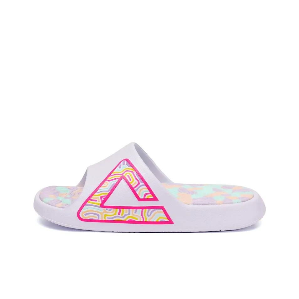 PEAK Tai Ji1.0 Slide Slippers Women's White Red