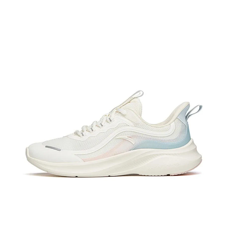 Anta Feihong Cushioning Anti-Slip And Wear-Resistant Low-Top Running Shoes Women's White Blue