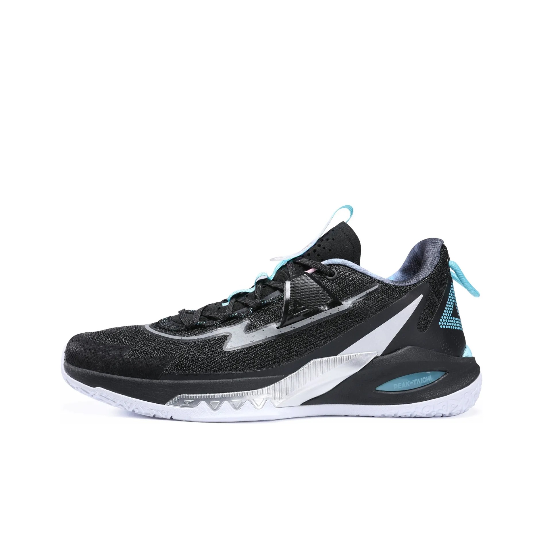 PEAK Lightning 9 Slip-Resistant Abrasion-Resistant Breathable Low-Top Basketball Shoes Men's Black Silver Bullet