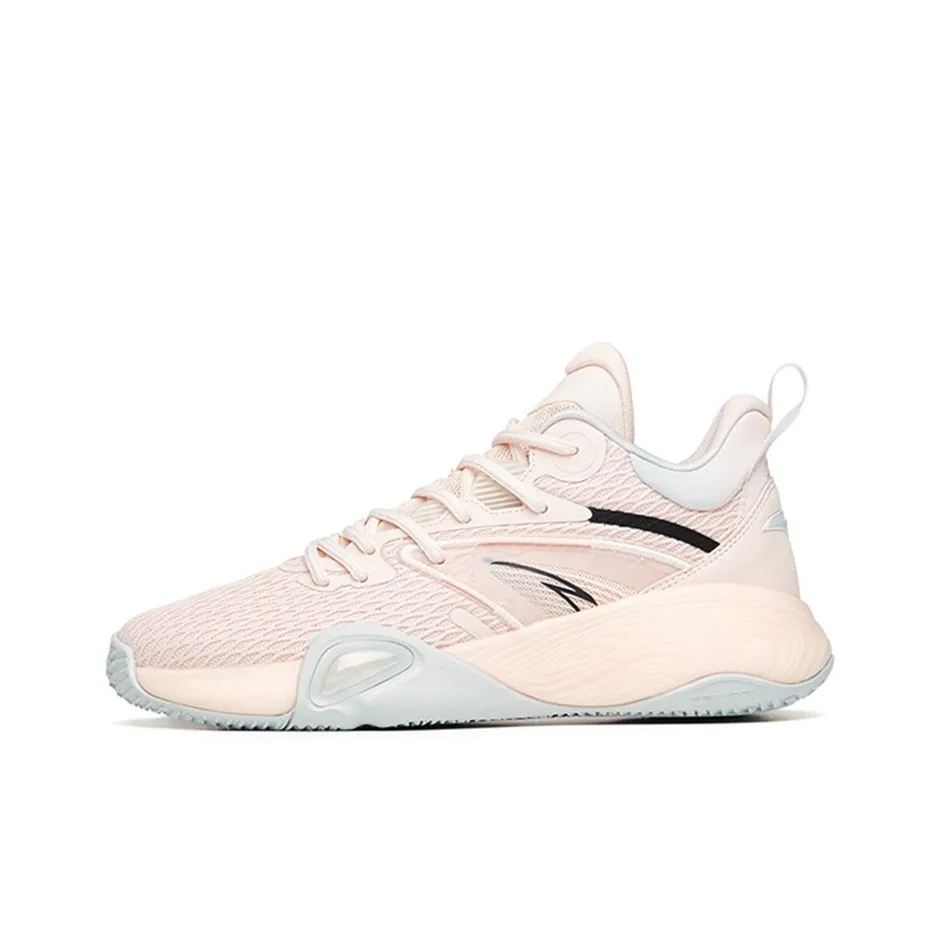 Anta Feather Low-Top Performance Basketball Shoes Men's Fair Skin With Pink