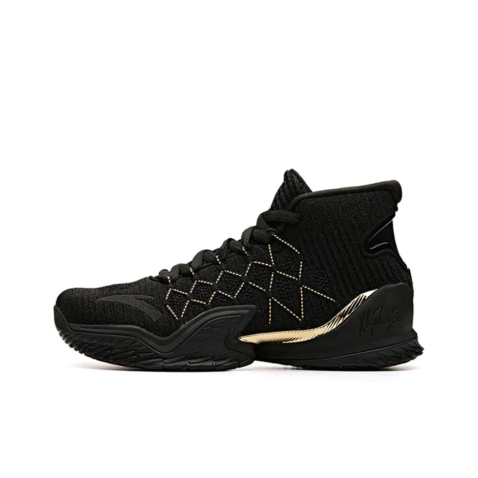 Anta KT3 'Finals' KT High Top Basketball Shoes Men's Black Gold