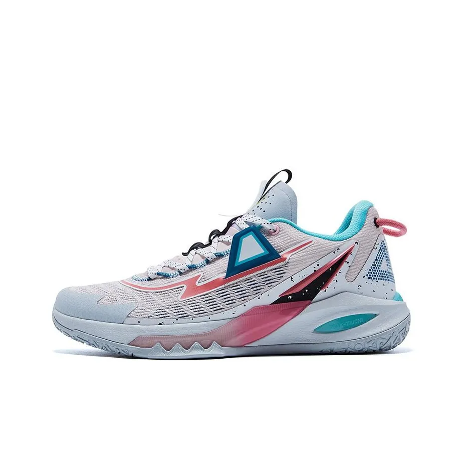 PEAK Lightning 9 Basketball Shoes Men's Low Top Gray/Red/Blue