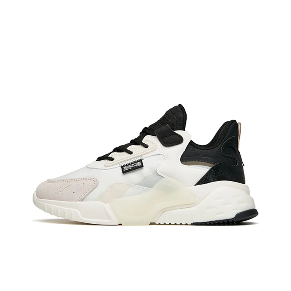 ANTA Rubik's Cube Противоскользящий Устойчивый к истиранию Амортизаторы Низкий Топ Кроссовки с толстой подошвой Женские Белый Серый Черный