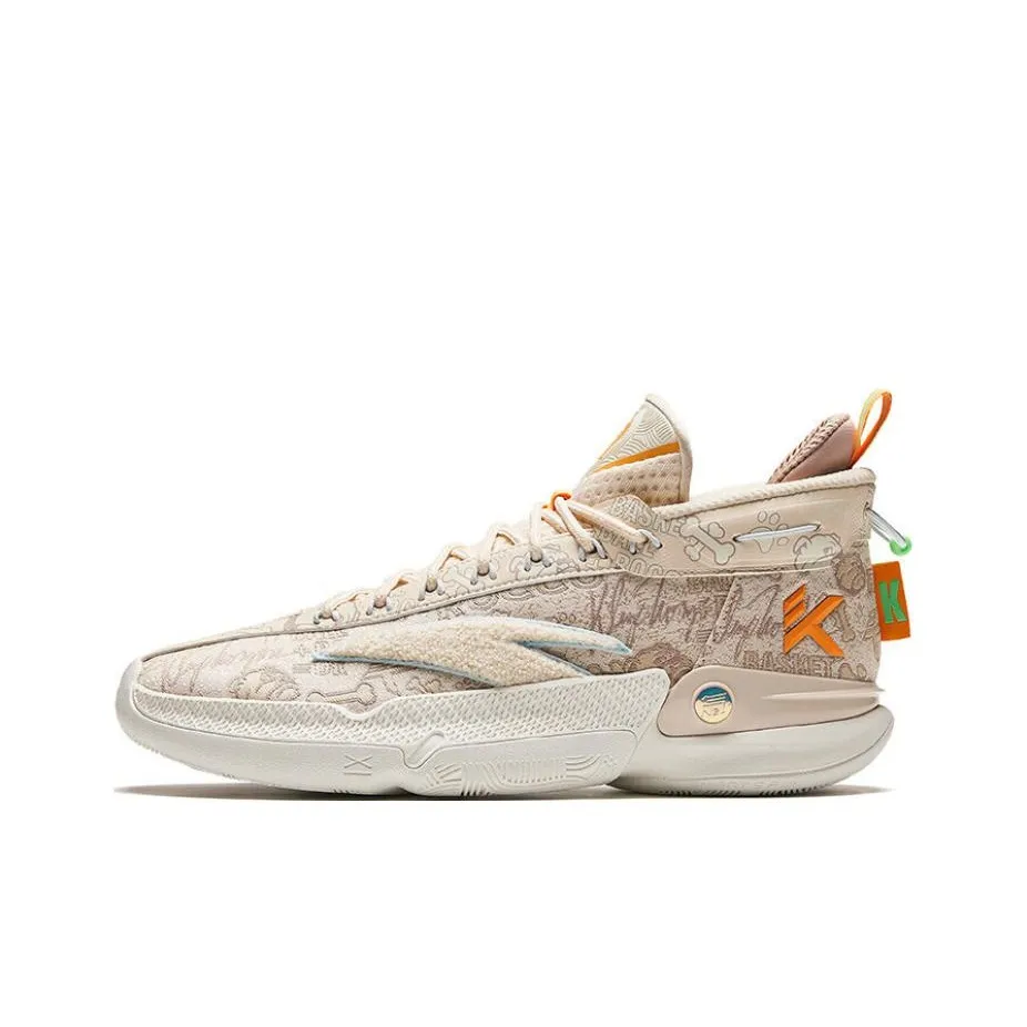 Anta KT9 ROCCO Cushioned Wear-Resistant Breathable Mid-Top Basketball Shoes Men's Gray Brown