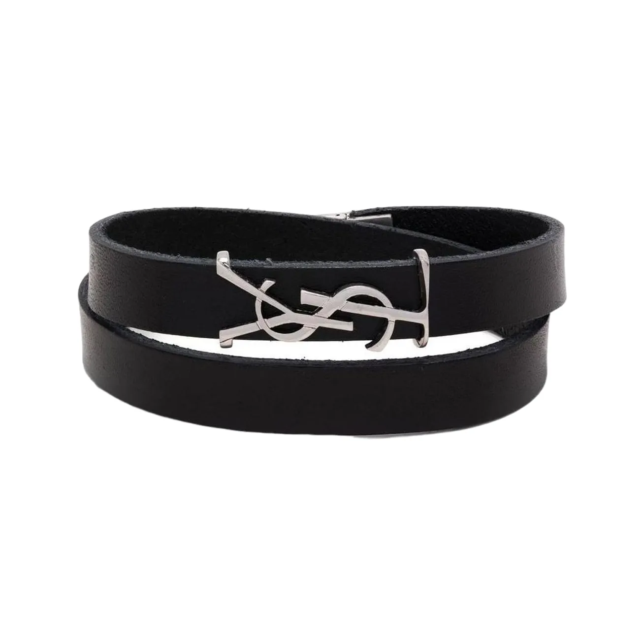 SAINT LAURENT Cassandre Logo Plaque Bracelet