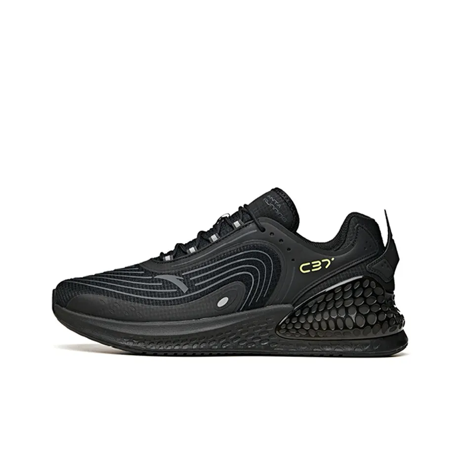 Anta Shock Absorbers With Slip Resistant And Abrasion Resistant Properties Low Top Running Shoes Men's Black