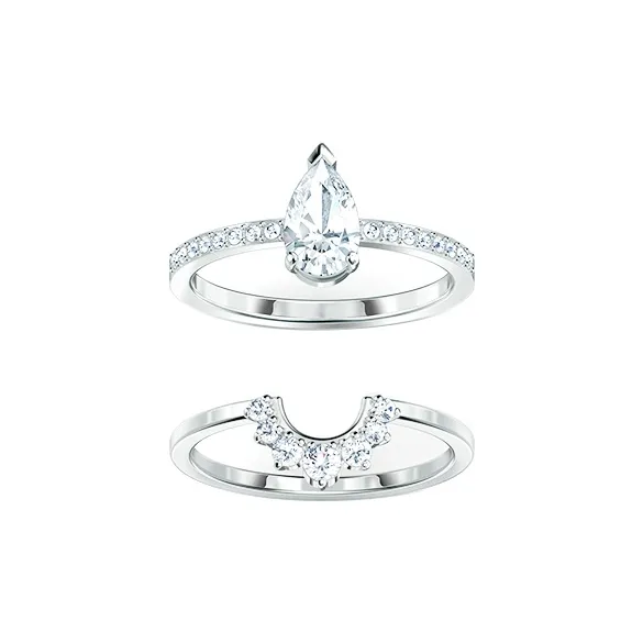 Swarovski Attract White Gold Plated Rings Women's Silver