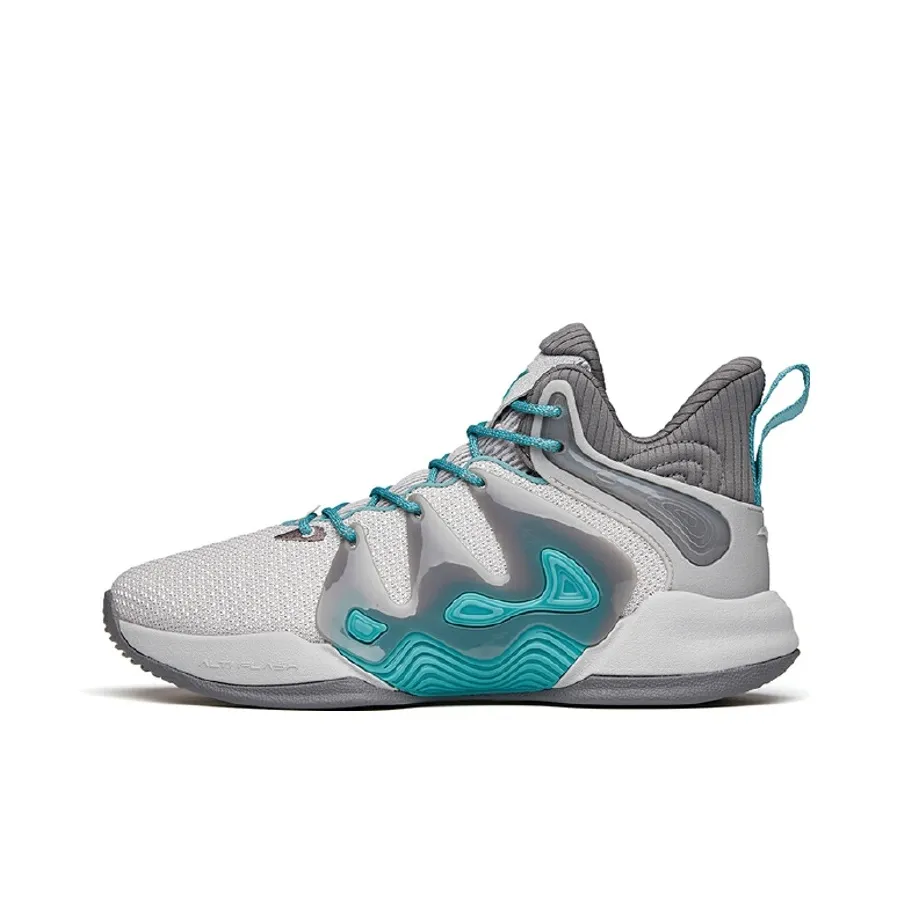 ANTA Mountain 1 Basketball Shoes Men Mid Top Cloud Steel Gray