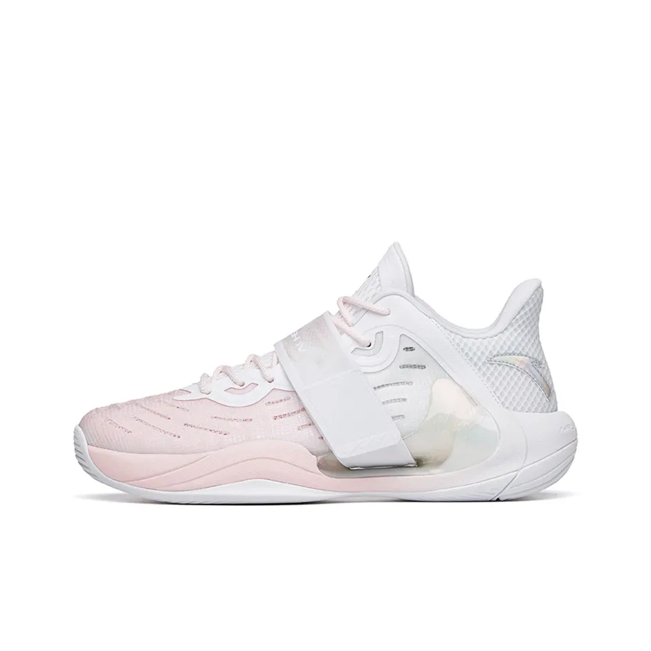 ANTA Water Flower 4 Basketball Shoes Men's Low Top White/Pink