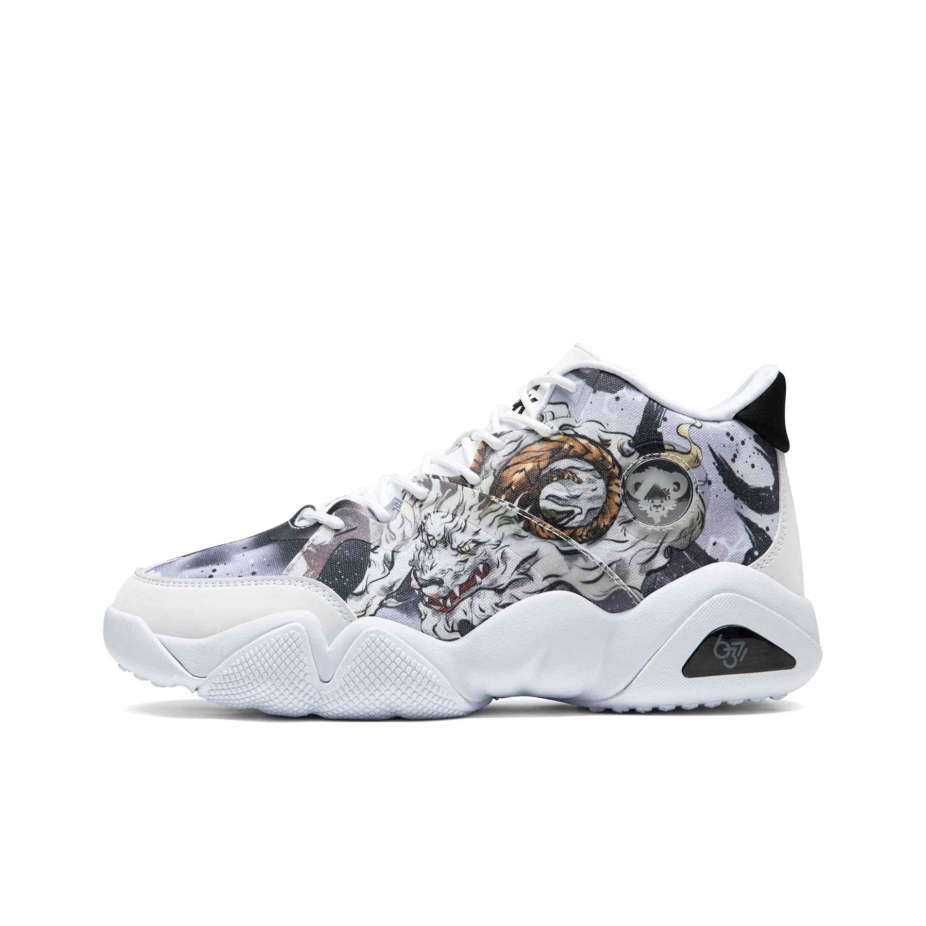 PEAK State Pole 6371 Bai Ze Durable Breathable Mid Top Basketball Culture Sports Casual Shoes Men's Paloma Gray