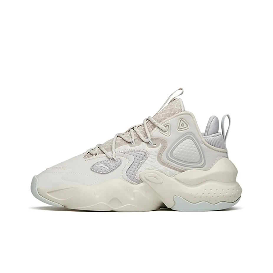 ANTA WEI Feng 2 Амортизаторы Shock Absorbers Противоскользящие Устойчивые к истиранию MID Топ Толстая подошва Кроссовки Мужские Серые