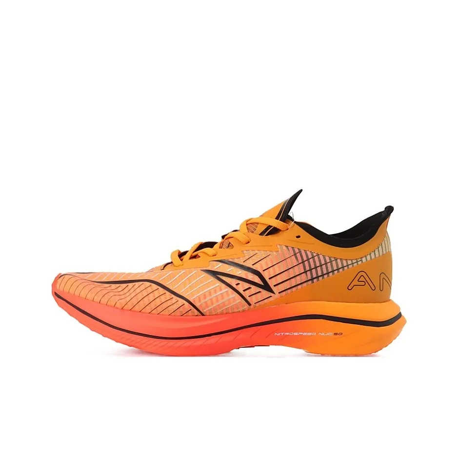 Anta C202 GT Abrasion Resistant Breathable Low Top Running Shoes Men's Yellow Red Black