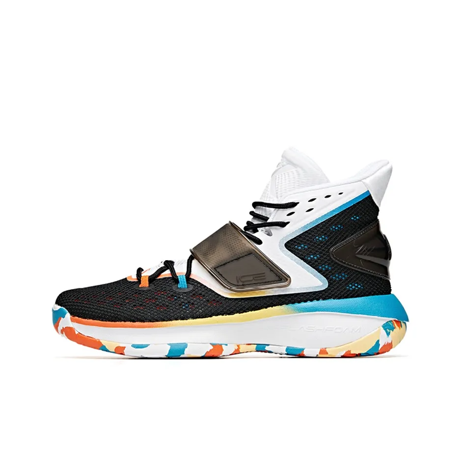 Anta KT Ice High-Top Basketball Shoes Men's Black White Orange