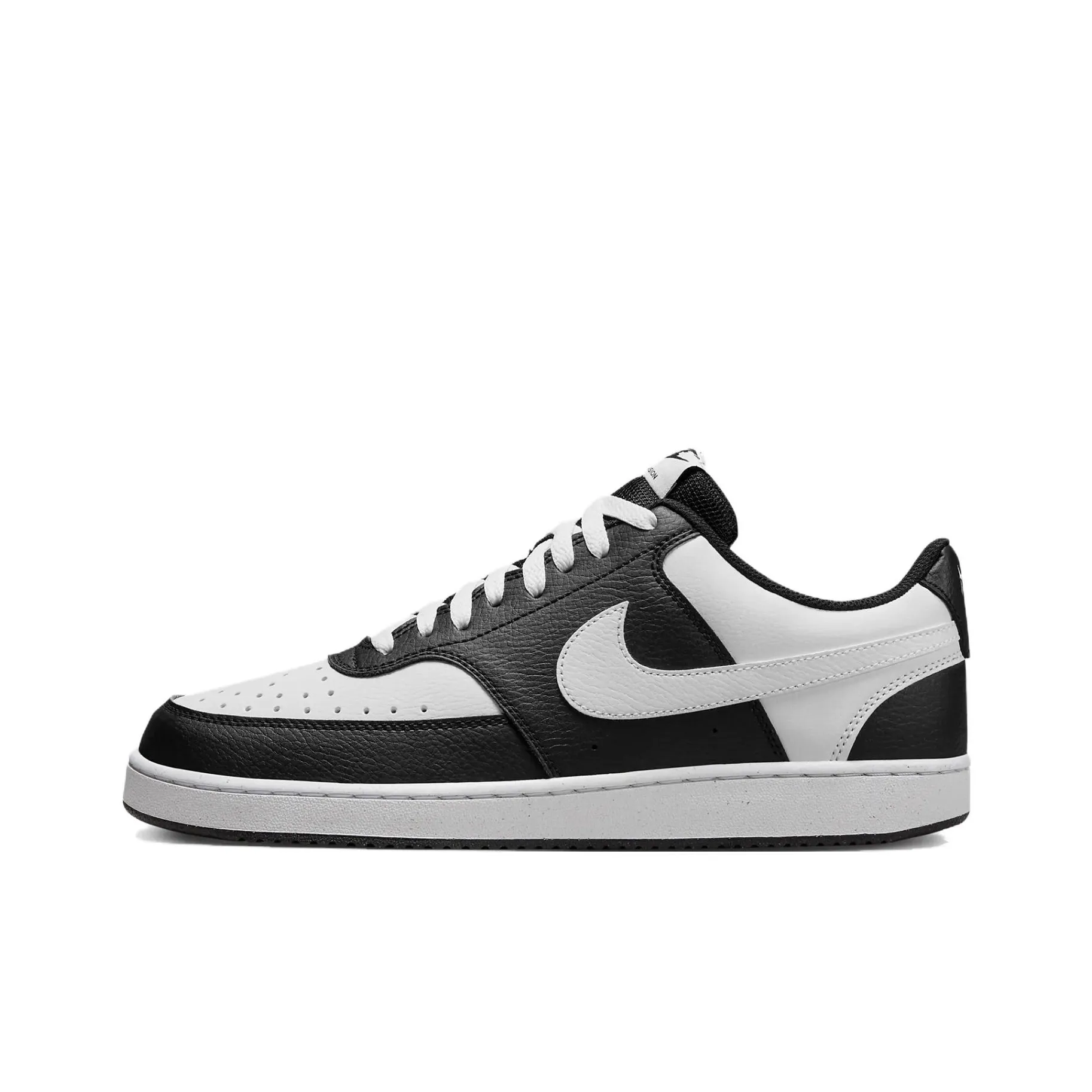 Nike Court Vision Slip Resistant, Lightweight, And Breathable Low Top Skateboard Shoes Men's Black White