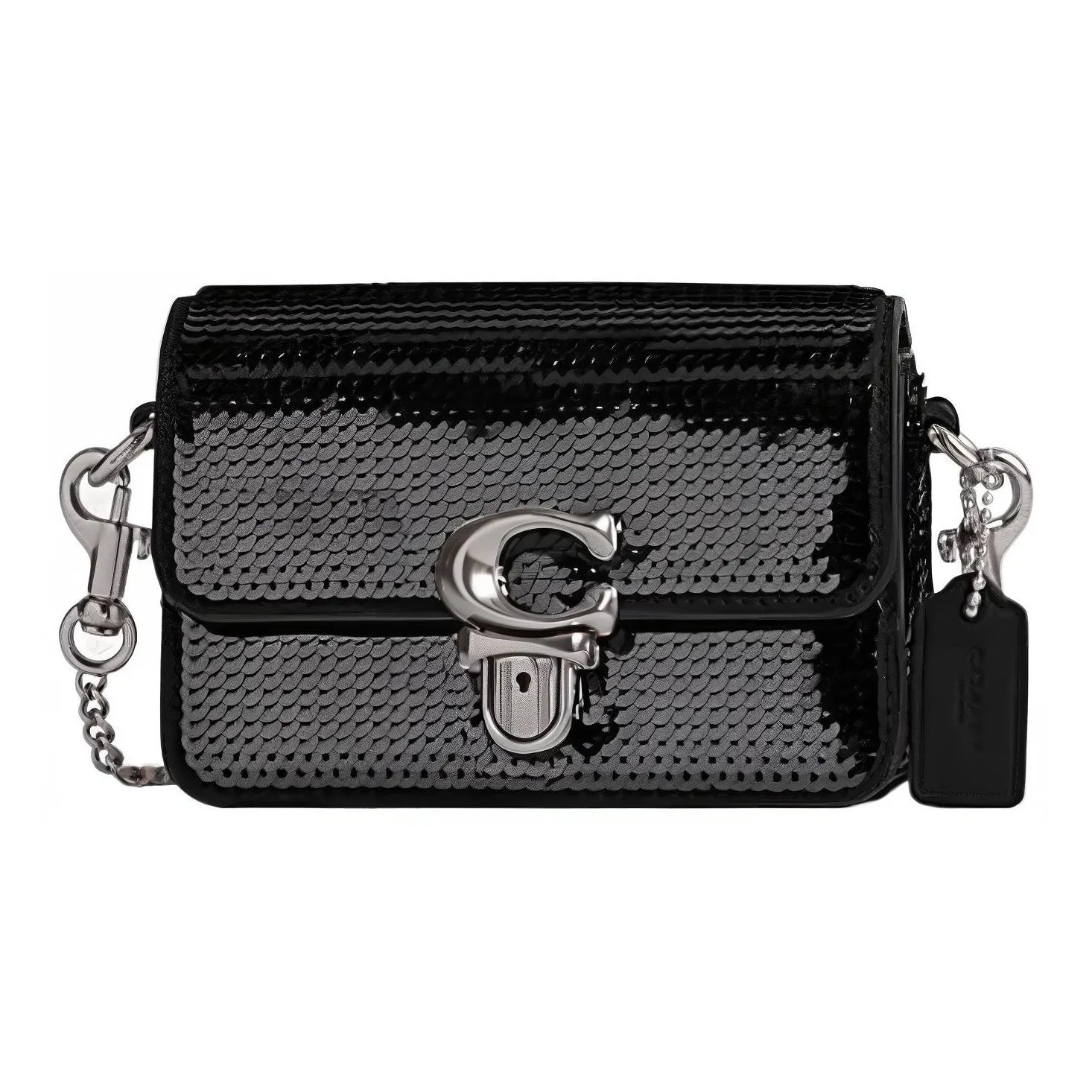 COACH Studio Cow Leather Small Square Bag, Crossbody Bag, Shoulder Bag Women's Black