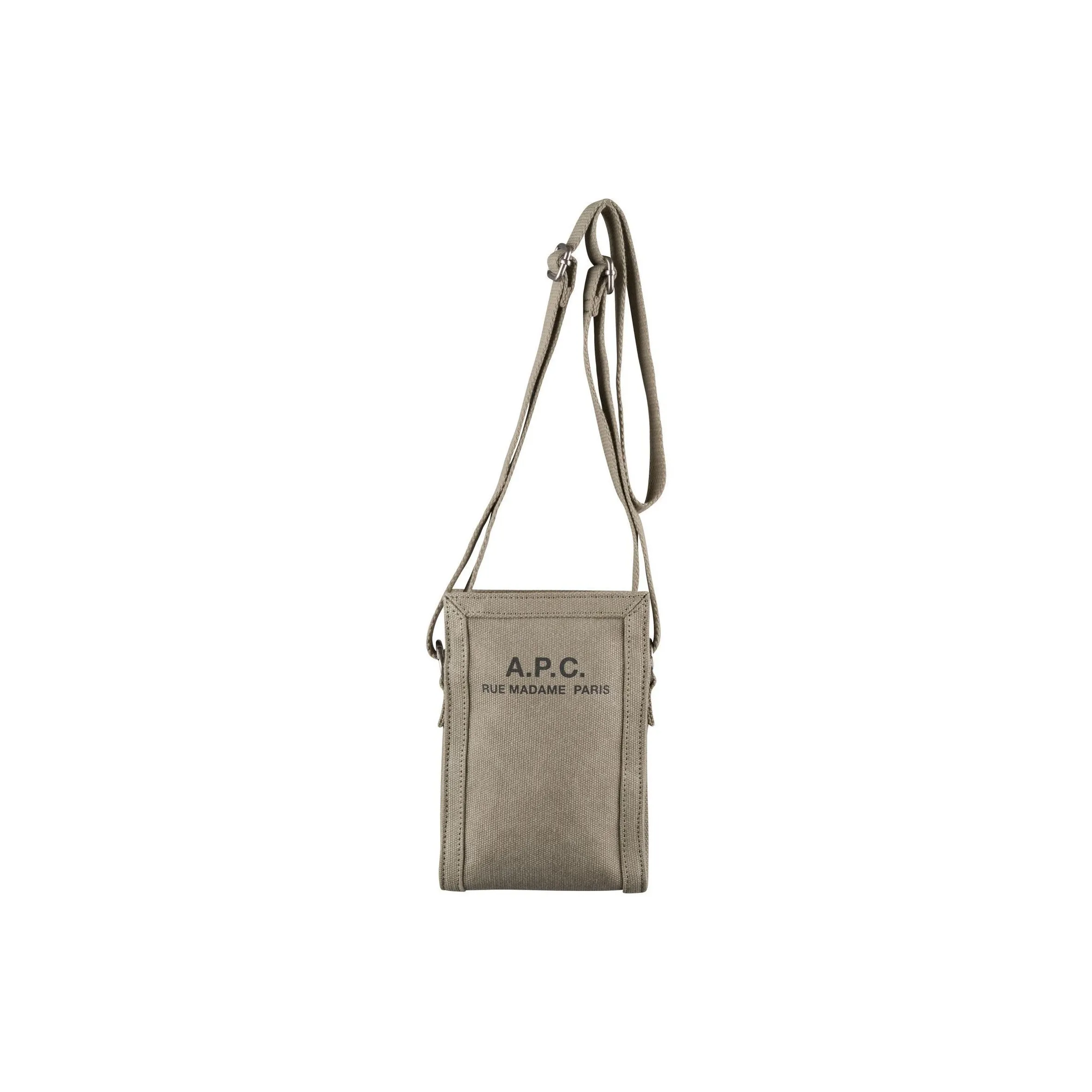 A.P.C . Logo Print Mini Canvas Messenger Bag