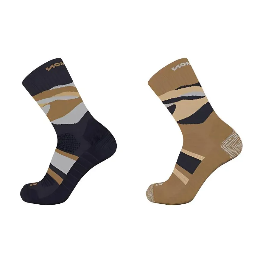 SALOMON На открытом воздухе Носки Crew Унисекс 2 упаковки Угольно-черный