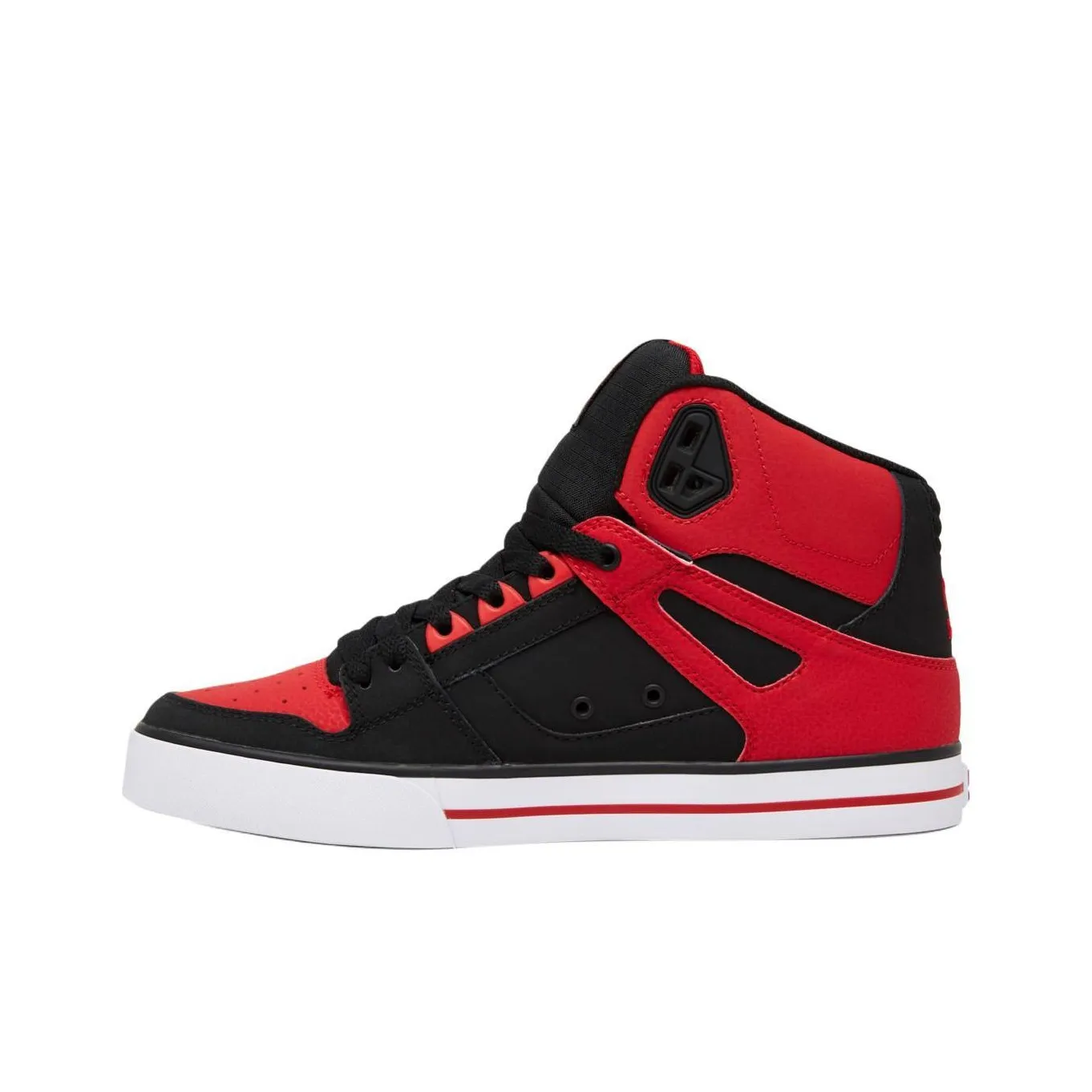 DC Shoes Pure Se High Top Skateboard Shoes Men's Black Red