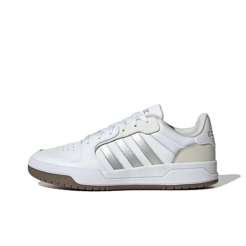 Adidas Low Top Casual Shoes Unisex White Silver