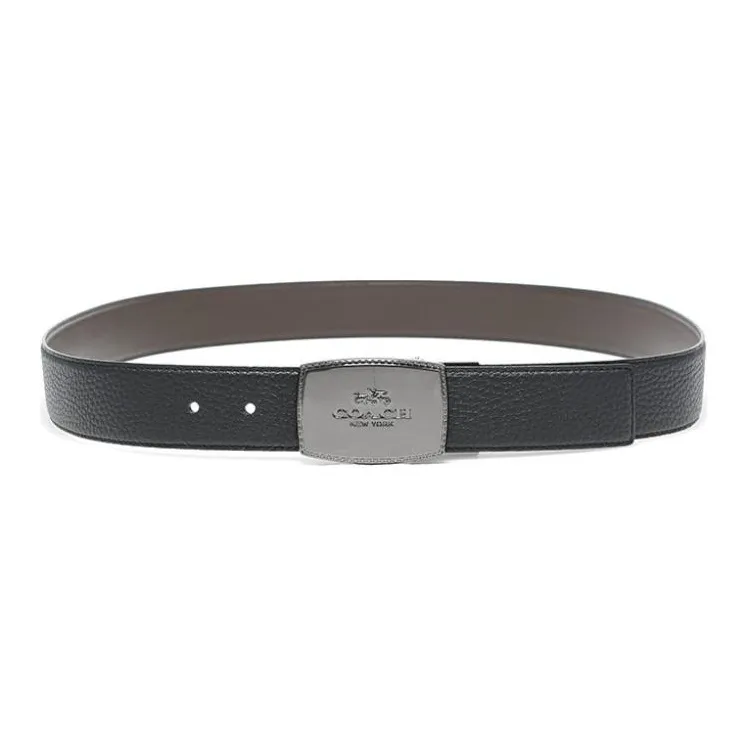 COACH Кожаные ремни Мужской Черный Ширина 3,7 см