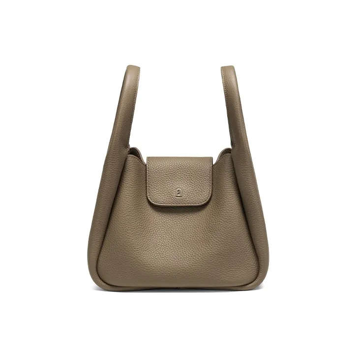 La Festin Сумка через плечо из крупнозернистой текстуры коровьей кожи среднего размера женская кокосово-молочный белый графитовый черный