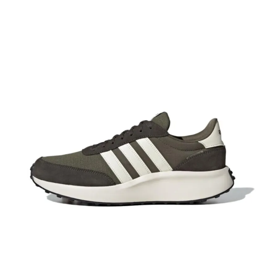Adidas Run 70S Slip-Resistant Abrasion-Resistant Low Top Casual Running Shoes Men's Olive Green