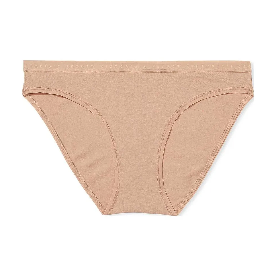 Victoria's Secret Эластичный хлопок Бикини Шорты Бежевый Трусы Женские 1 Пачка Светло-янтарный