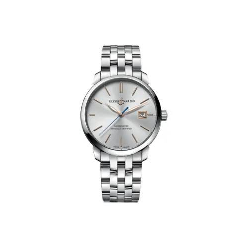 ULYSSE NARDIN Автоматический Механический Движение Мужские Gilt Collection Часы 40 мм Серебряные