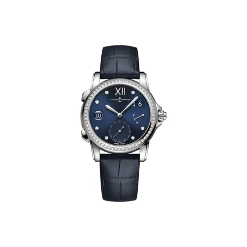 ULYSSE NARDIN Автоматический Механический Movement Женские Gilt Collection Часы 37,5 мм Синие