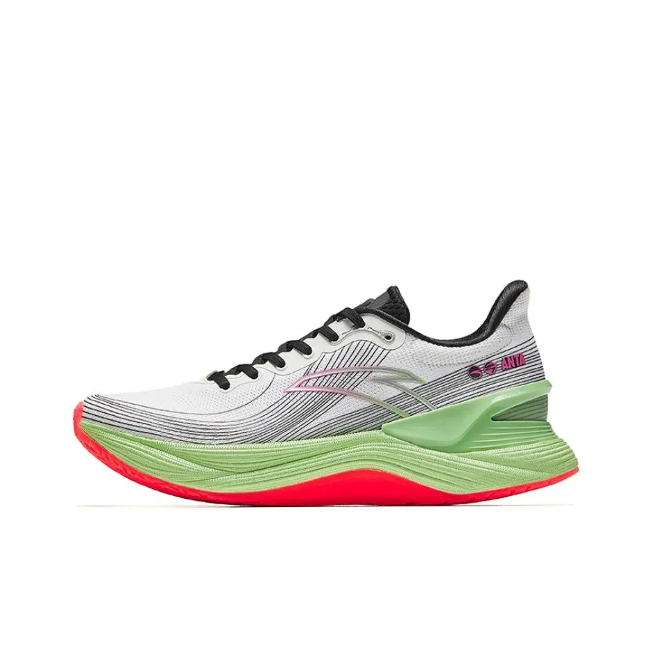 Anta Chuang 2.0 Pro Cushioning, Wear Resistant Low Top Casual Running Shoes Men's White Black Green