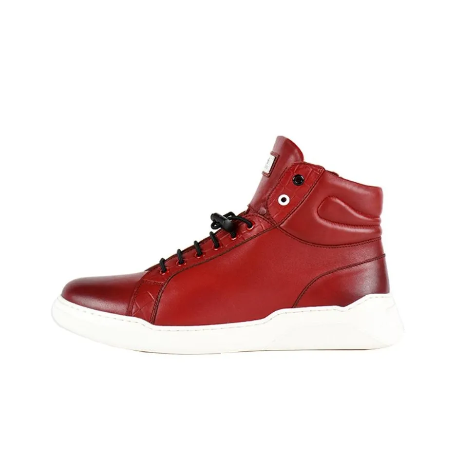 Raidy Boer Slip-resistant High Top Casual Men's Red Raidy Boer Противоскользящий Высокий Топ Повседневный Мужской Красный