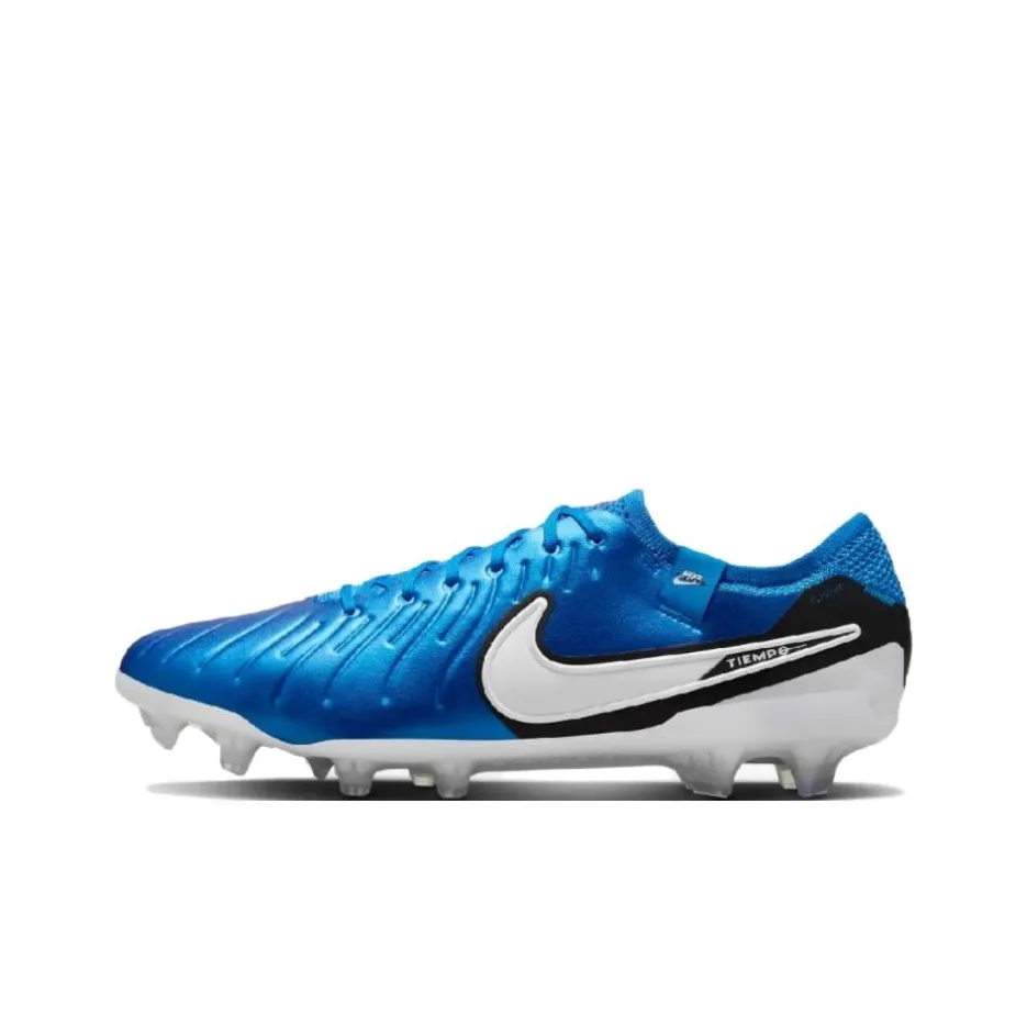 Nike Tiempo Legend 10 Slip-Resistant Abrasion-Resistant Football Cleats Men's Blue White Найк Тайме Легенд 10 Противоскользящие Устойчивые к Износу Футбольные Бутсы Мужские Синий Белый