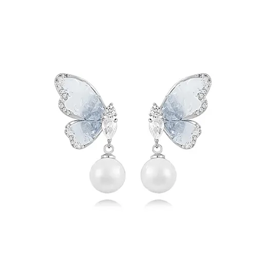 MUYAN Сплав Rock Candy Бабочка Серьги-кольца Женские