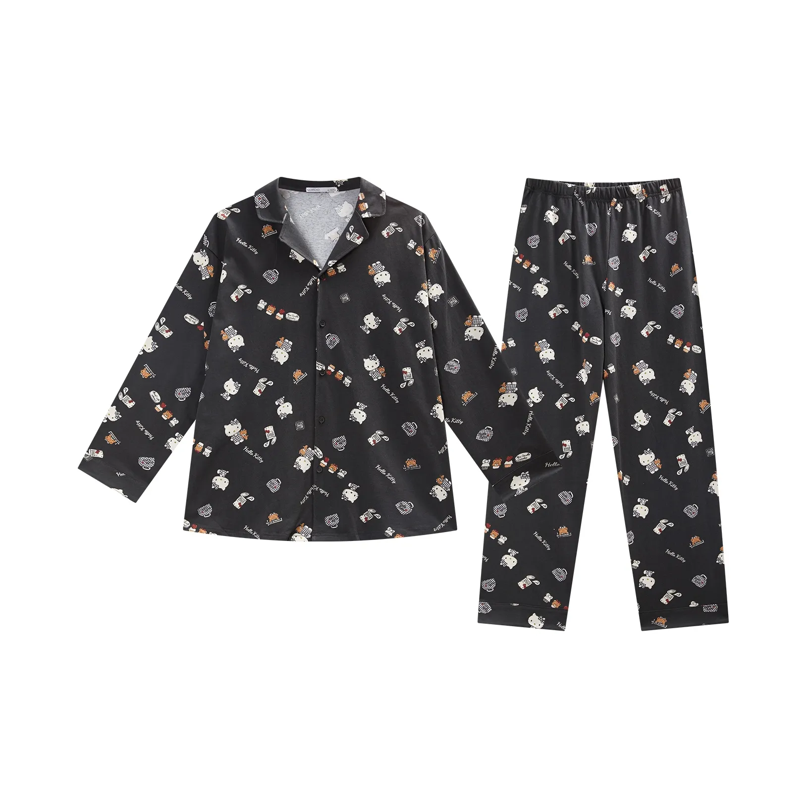 GUKOO Pajama Set Men
s Dark Gray