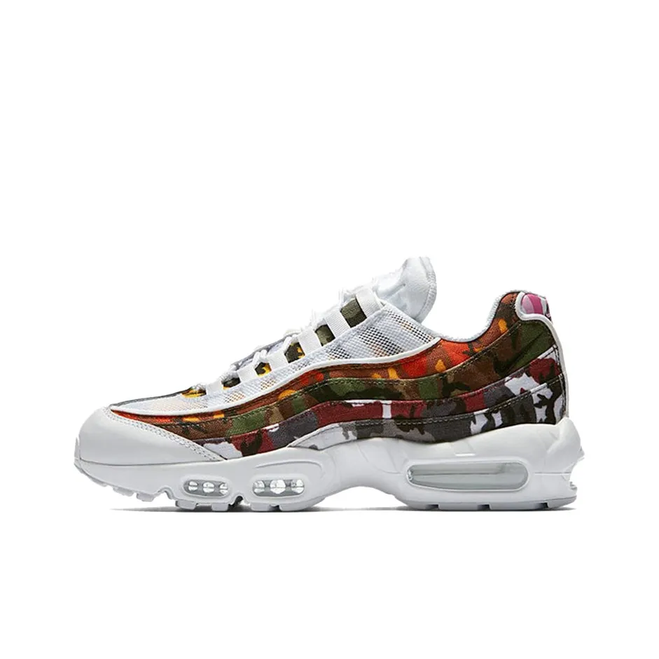 Nike Air Max 95 Low Топ Air Cushion Беговые кроссовки Унисекс Белый Черный Синий Фиолетовый Коричневый