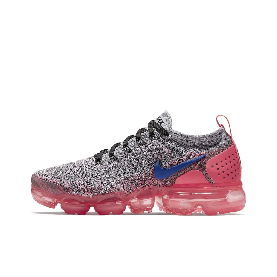 Nike VaporMax 2,0 Амортизация Поддержка Низкий Верх Воздушная Подушка Беговые Кроссовки Женские Серый Розовый