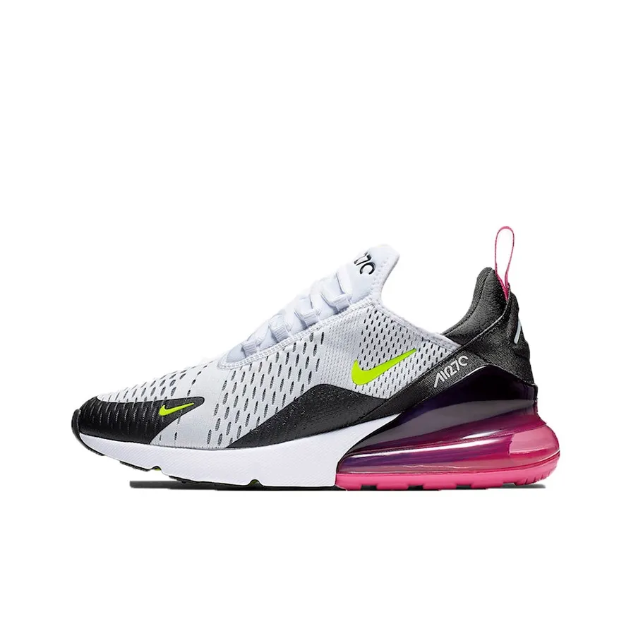 Nike Air Max 270 Low Топ Air Cushion Повседневные Беговые Кроссовки Мужские Серый Розовый
