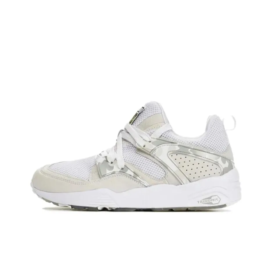 A BATHING APE X PUMA Blaze Of Glory противоскользящие низкие беговые кроссовки унисекс белые