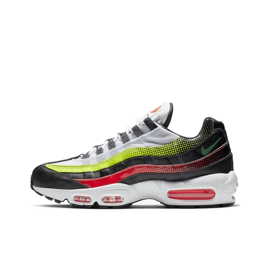 Nike Air Max 95 Амортизация Износостойкий Низкий Топ Повседневные Беговые Кроссовки Мужские Черные Зеленые
